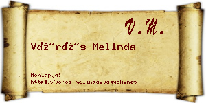 Vörös Melinda névjegykártya