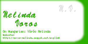 melinda voros business card