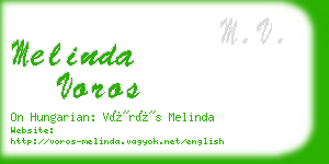melinda voros business card